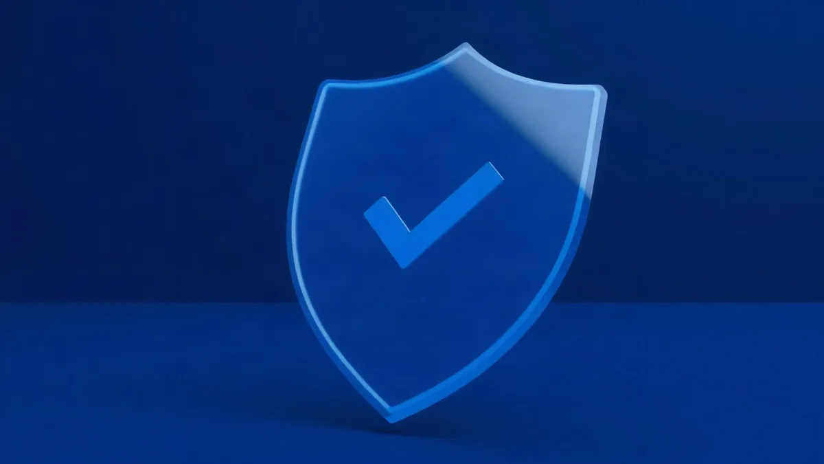 Abstract transparent layers revealing verified compliance information