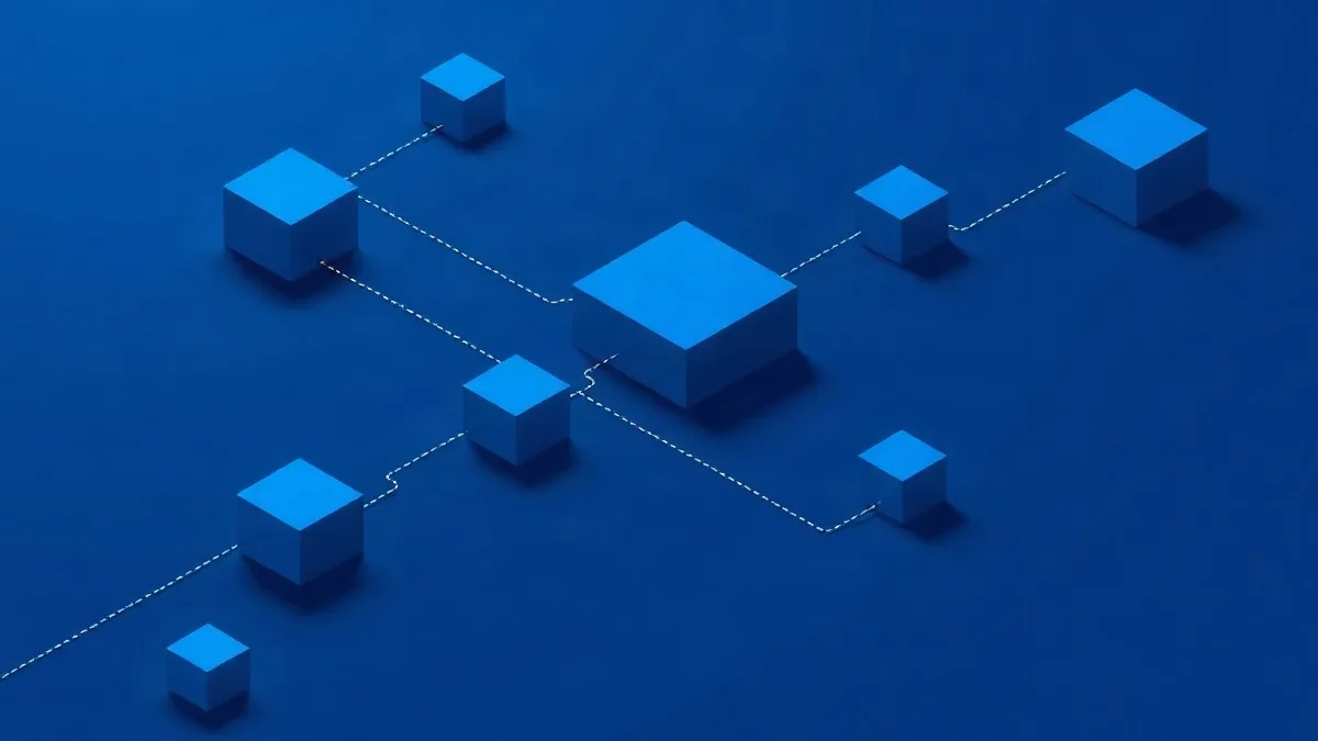 Interconnected geometric blocks with abstract data flows