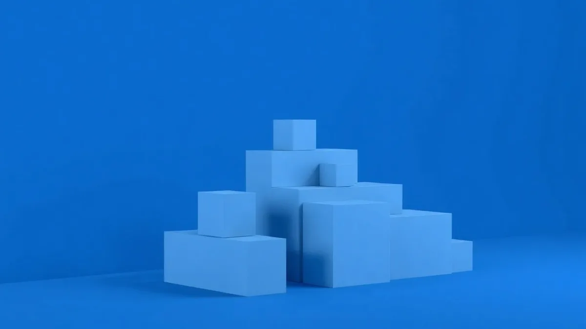 Layered modular blocks in ascending arrangement symbolizing maturity tiers.